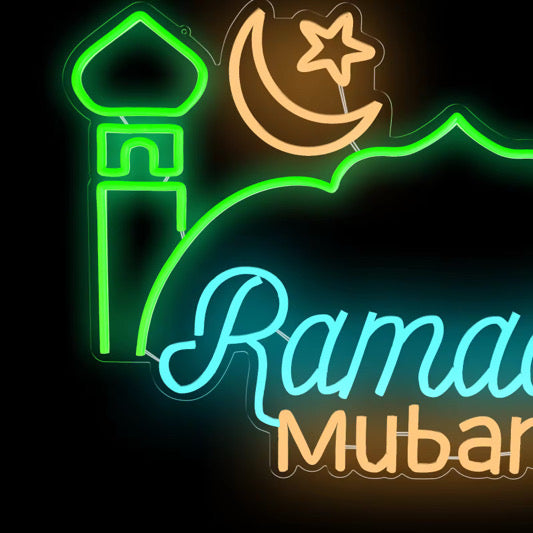 Colorful AL Masjid Al Nabawi Neon Light