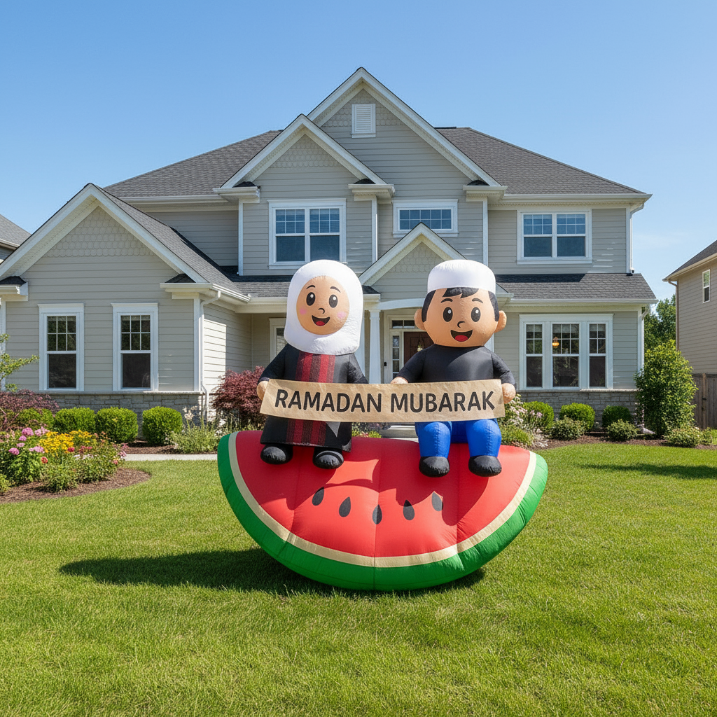 Ramadan & Eid Watermelon Kids Inflatable – Palestinian Pride Edition