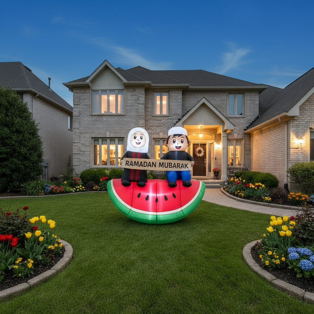 Ramadan & Eid Watermelon Kids Inflatable – Palestinian Pride Edition