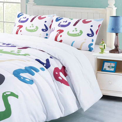 Arabic Letters Kids Twin/Full Bedding Set