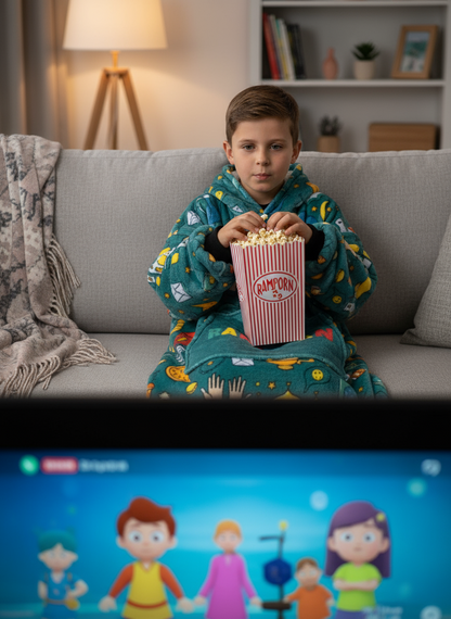 Ramadan Cozy Fleece Hoodie Blanket (Green)