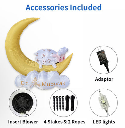 Eid Mubarak Crescent and Lamb Inflatable.